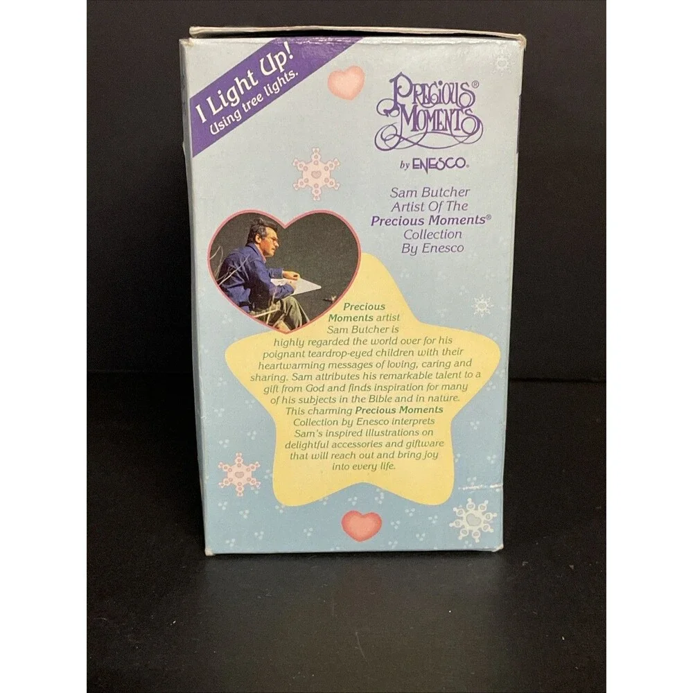 Precious Moments - Brighten Up/Light Up Ornament - Boy on Train 1998